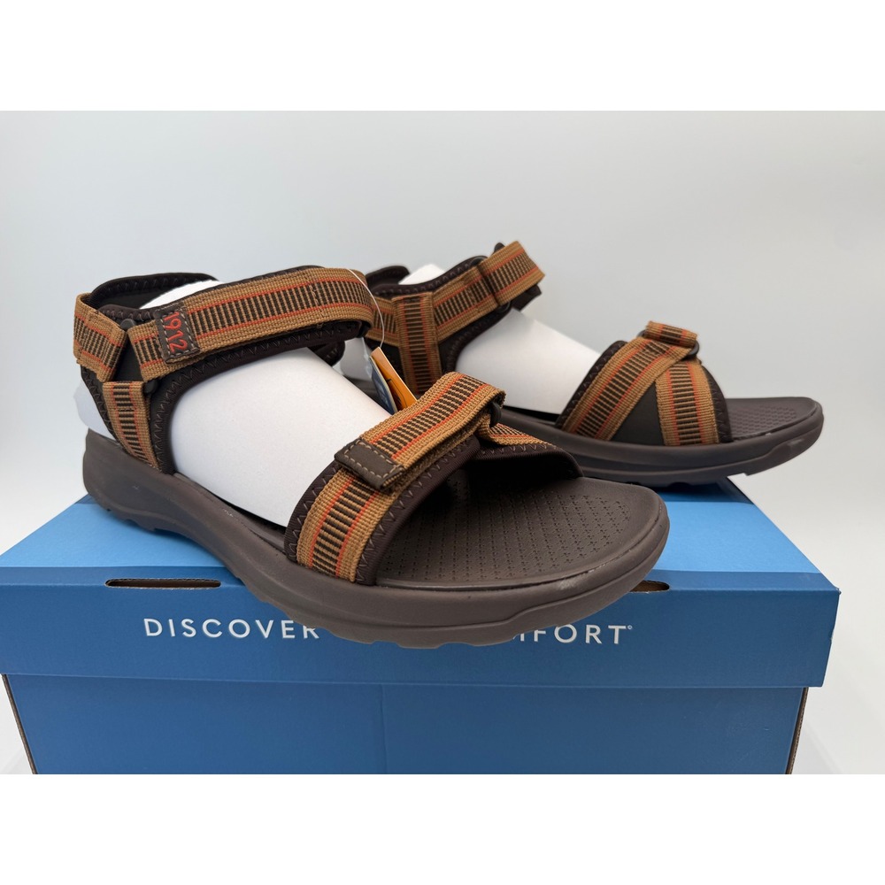 Nunn Bush Huck Sport‎ Sandals Mens 12W Tan Multi Wide Fit Lightweight New 85010